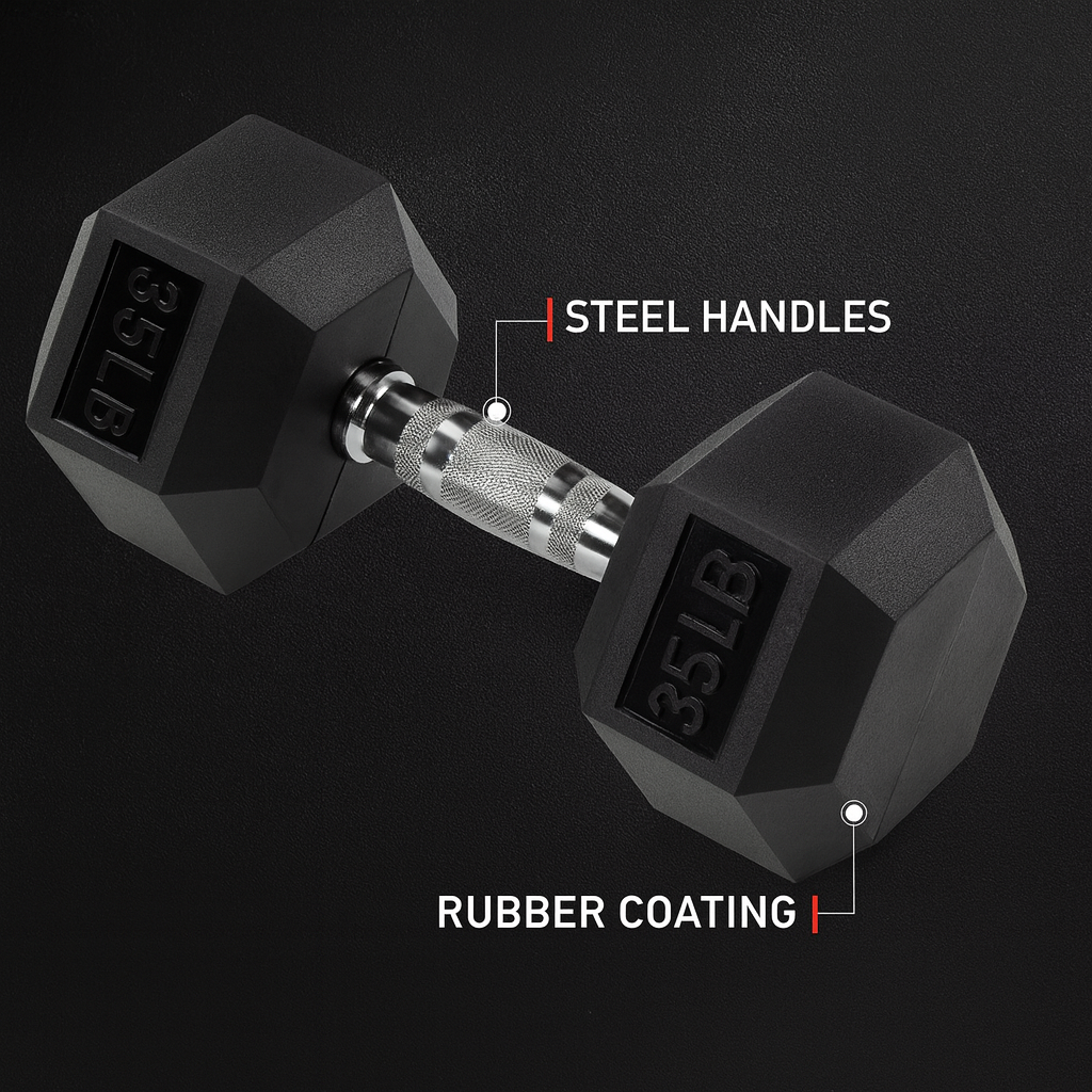TitanForge Elite Hex 35LB Dumbbell